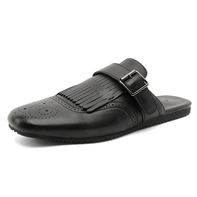 Flip Flop Leather Men - Zapatos de Media Caña con Borlas