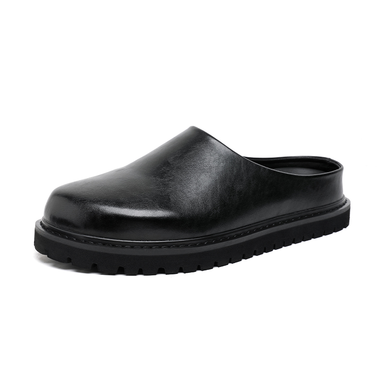 Flip Flop Leather Men - Zapatos planos con plataforma de cuero