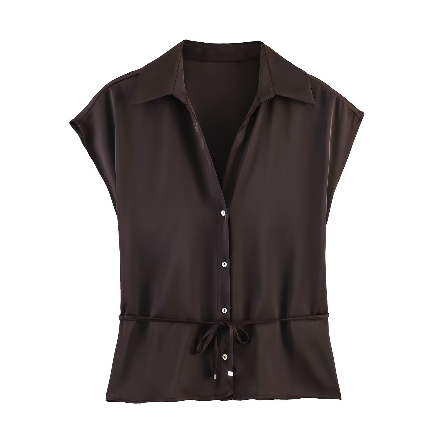 Willshela, blusa con cinturón  - Shirt Camp Collar reseña y precio