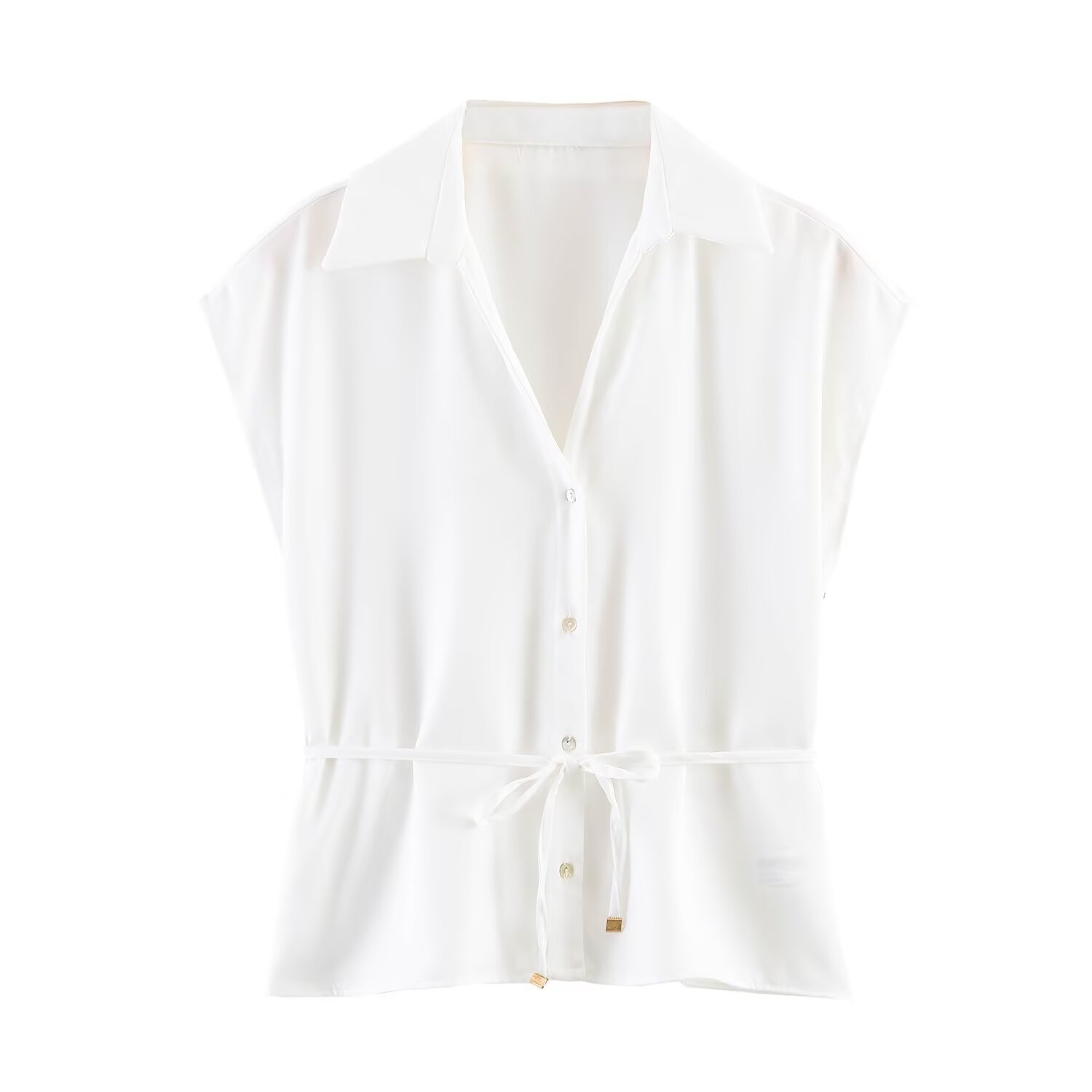 Willshela, blusa con cinturón  - Shirt Camp Collar reseña y precio
