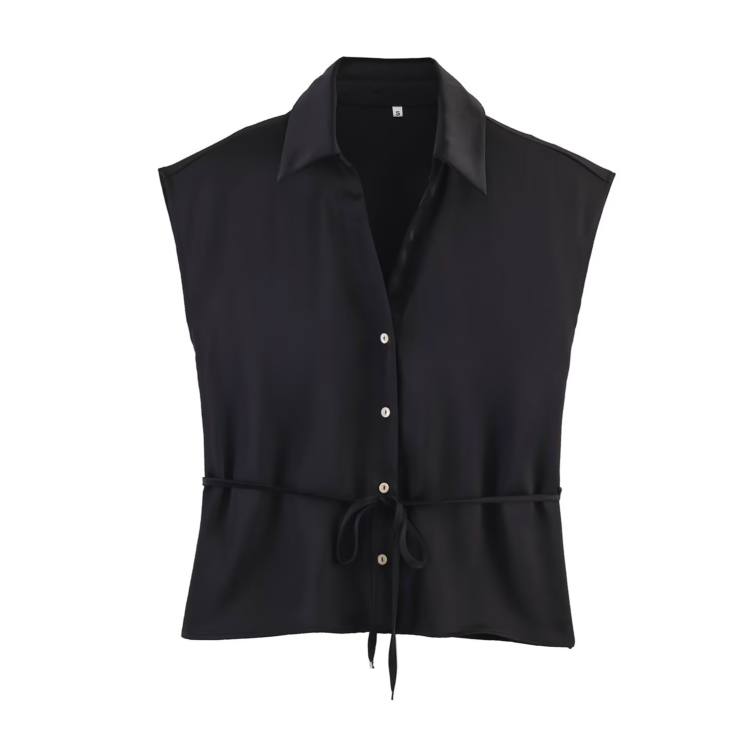 Willshela, blusa con cinturón  - Shirt Camp Collar reseña y precio