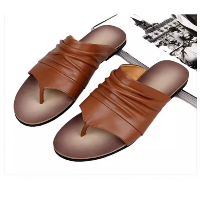 Chanclas de cuero genuino blan - Flip Flop Leather Men reseña y precio