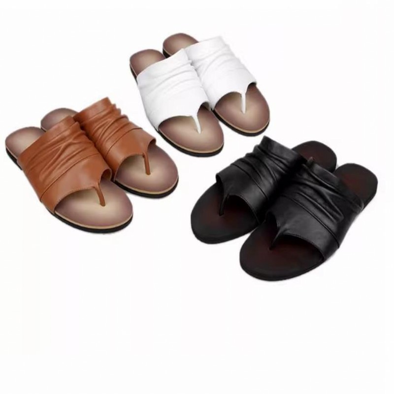 Chanclas de cuero genuino blan - Flip Flop Leather Men reseña y precio